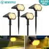 2/4PCS 92LED Solar Spot Lights IP65 Waterproof Adjustable Warm White Landscape Lamp Outdoor Garden Decor Lighting for Yard Patio
