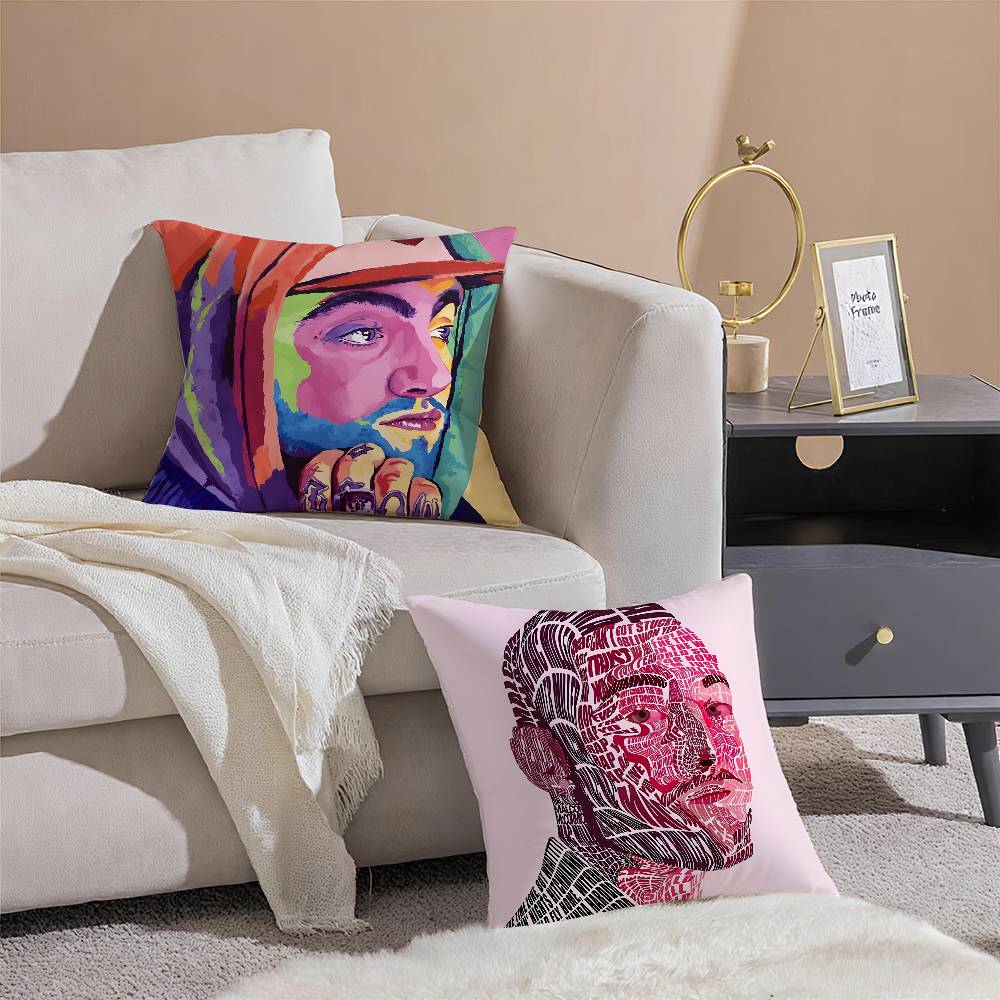singer Mac Miller-M Pillow Case Silky elegant Comfort Sofa Bed  Invisible zipper Beach pillowcase