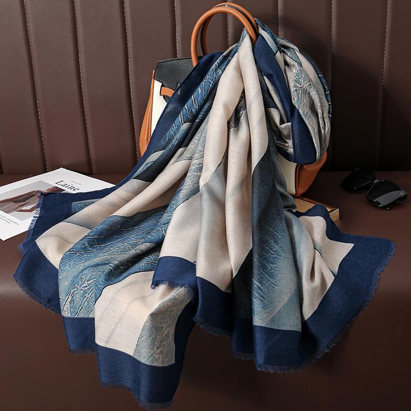 

Design Print Beach Stoles Scarf for Women Luxury Cotton Linen Shawl Wrap Femal Headscarf Bandana Autumn Pashimina Bufanda Poncho