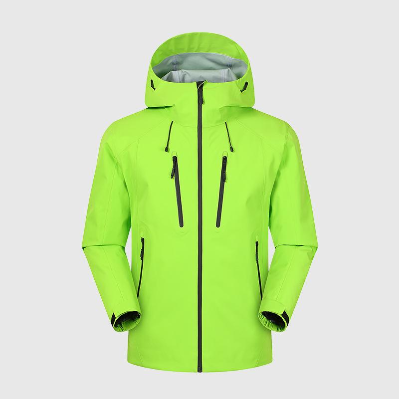 National Standard First-class Jacket Men's and Women's Outdoor Functional Waterproof Jacket Couple Spring and Autumn Windproof Hooded Jacket