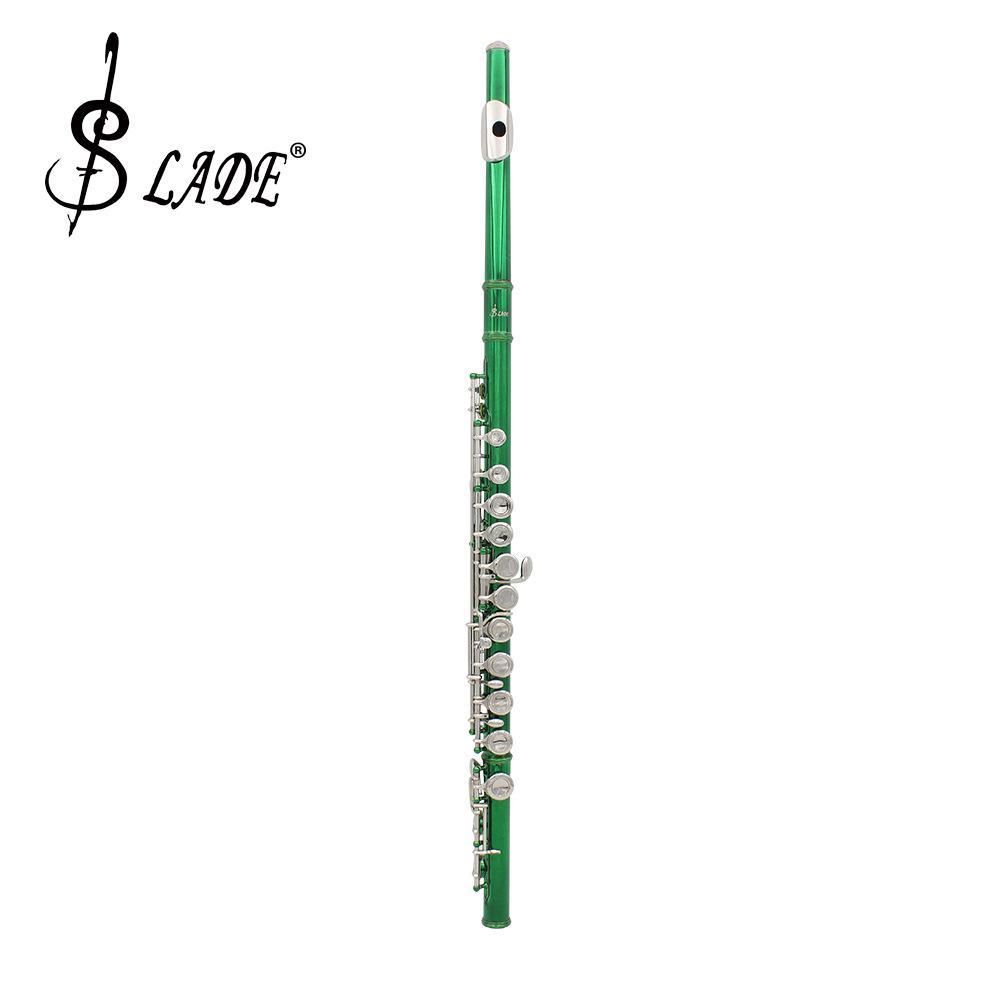 LADE 16-Hole C Key Colored Flute for Children, Students, & Adults - Professional Western Musical Instrument.