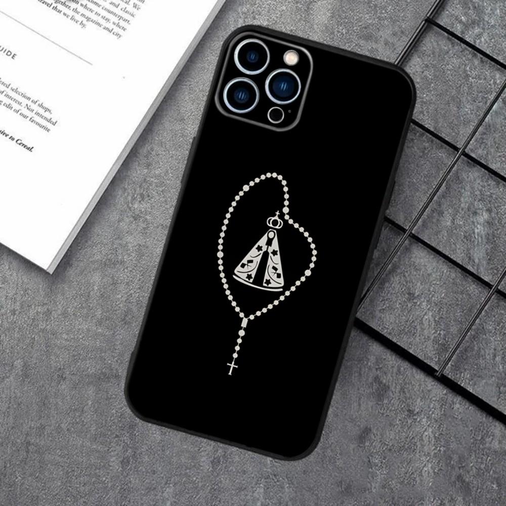 Virgen Mary Virgin De Guadalupe Phone Case For Apple iPhone 15,14,13,12,11,XS,XR,X,8,7,Pro,Max,Plus,mini Silicone Black Cover