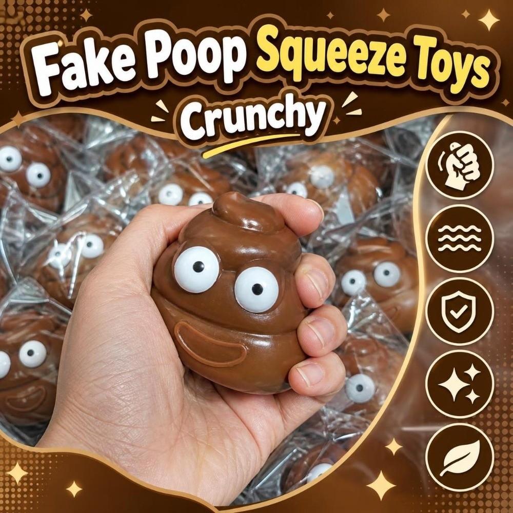 Crunchy Fake Poop Squeeze Toys Sound Effects Prank Toys Novelty TPR Fidget Toy  Joke Props