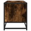 TV Stand in Smoked Oak 80 x 34.5 x 40 cm Engineered Wood and Metal