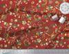 Soimoi Japan Crepe Satin Fabric Leaves & Floral Artistic Decor Fabric Printed Metre 42 Inch