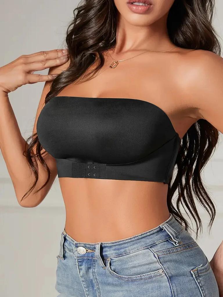 Reggiseno da donna senza spalline senza imbottitura senza cuciture con bottoni frontali intimo comodo e liscio