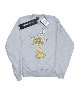 Womens/Ladies Beauty And The Beast Lumiere Distressed Sweatshirt