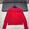 D Brand 2025 Winter Rhinestone Button Knit Cardigan - Elegant and Versatile Round Neck Top