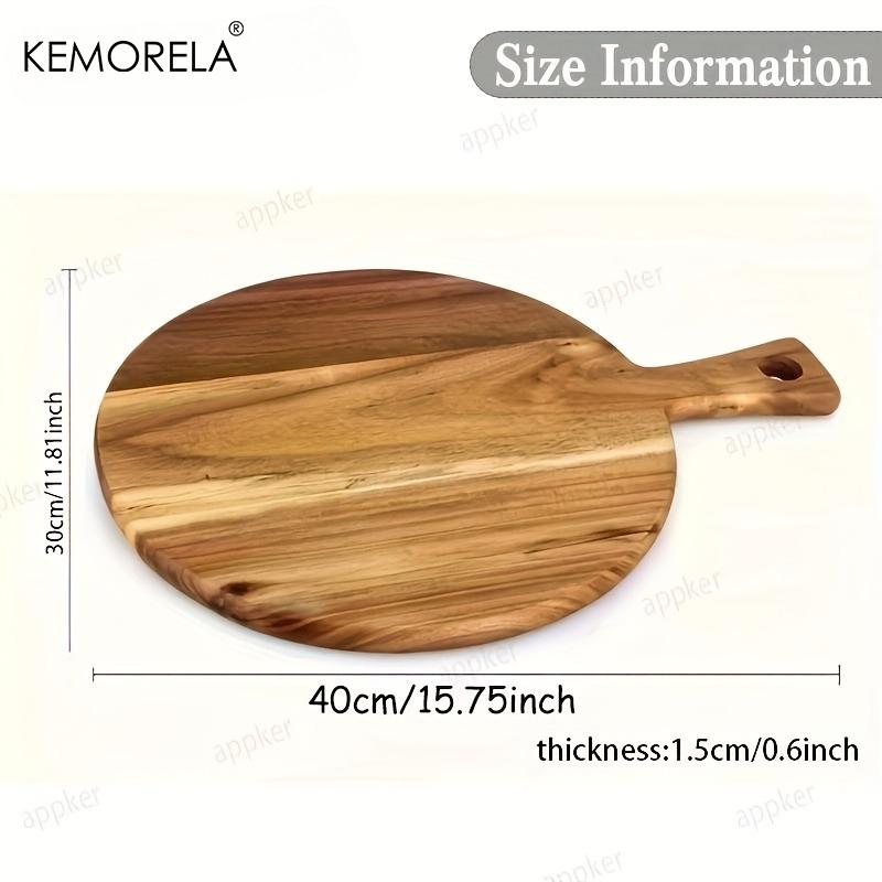Acacia Wood Cutting Board with Handle Wooden Chopping Board, Suitable for Kitchen Meat Bread Serving Board Cooked Food Chopping