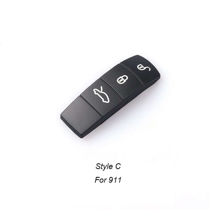 AABKQ1 For Porsche Cayenne Macan Panamera 911 718 Key Repair Kit Metal Frame Button Cover Tail Hanging Keychain Replacement Parts Set
