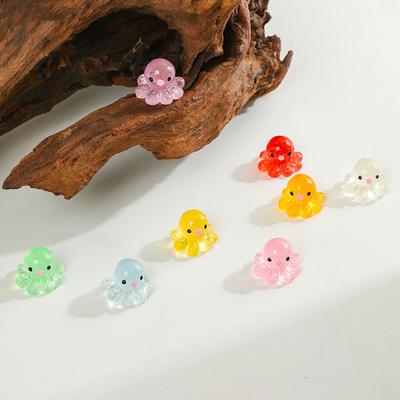 Cartoon Mini Octopus Leucht Spielzeug Niedliche Dekorationen Kinder Miniatur Figuren Geschenke Aquarium Aquarium Dekoration Zubehör