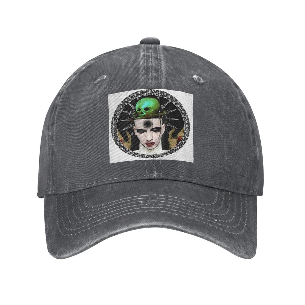Marilyn Unisexson Washed Denim Cap Casual Baseball Caps Adjustable Hat Summer Unisex Baseball Hats