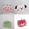 Cartoon Animal Dinosaur Piglet Zoo Party Plush Pillow With Embroidered Patch For Girls Sleep Decor