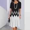 New Women Slim Summer 3D Floral Loose Vintage Sexy Elegant Befree Dress Boho Casual Party Party Midi Short Sleeve Dress