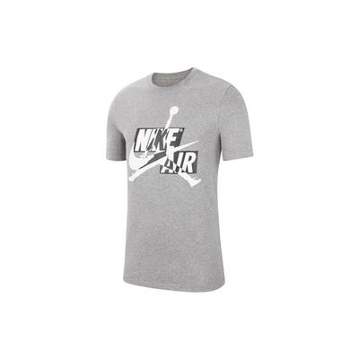 Air Flying Print Casual Sports Round Neck Short Sleeve T-shirt Men Tops Grey CU9570-091