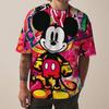 Disney Mickey Mouse print men's T-shirt fashionable holiday gift men round neck short sleeved oversized Hip hop clothing Boys