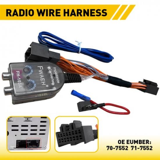 Radio Amp Amplifier Plug Play Wire Subwoofer For Chevy GMC Cadillac Harness