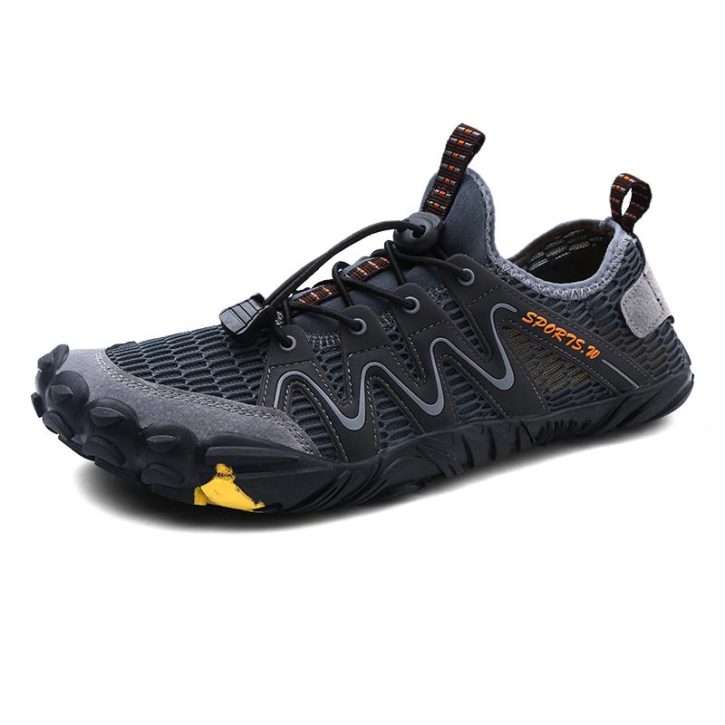 Mens River Tracing Shoes Summer New Thick Bottom Buffer Anti Slip Anti Puncture Travel Hiking Climbing Wading Shoes Man