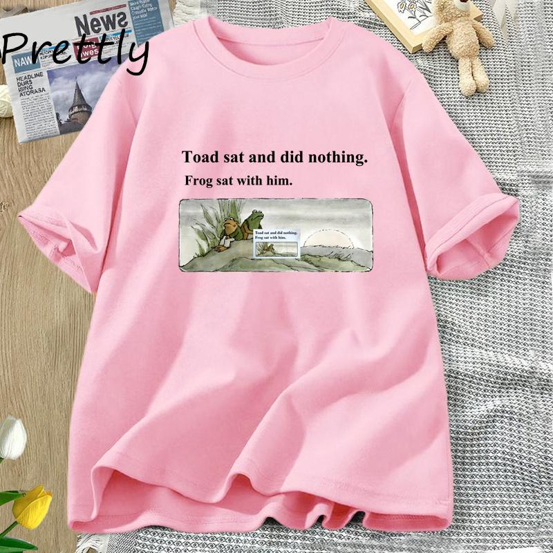 Frog and Toad T-Shirt Unisex Toad Sat and Did Nothing Frog Sat With Him Tshirt Vintage Classic Book Tshirt for Book Lover Tees