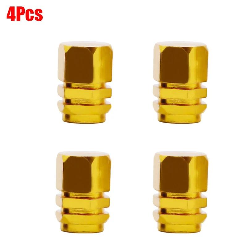 4pcs Car Tire Stem Valve Caps Aluminum Alloy Car Wheel Tire Valve Rim Stem Covers Airdust Waterproof for Automobiles Motorcycl