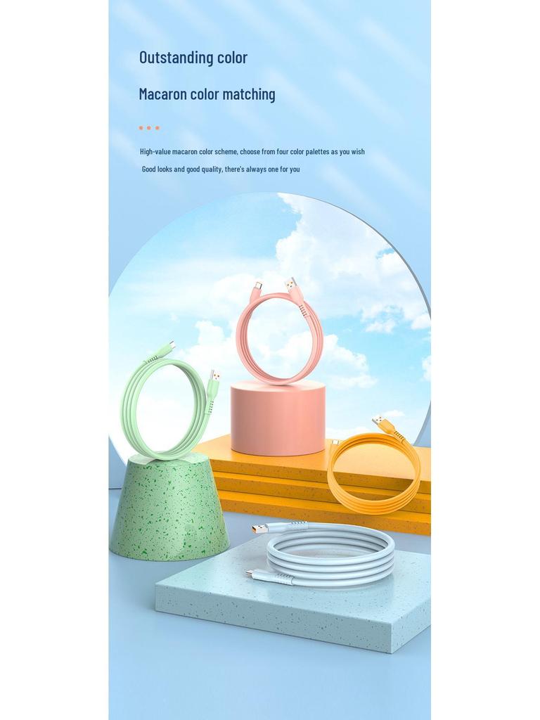 Thickened 120W Liquid Silicone 6A Android Fast Charging Cable - Super Fast Charge