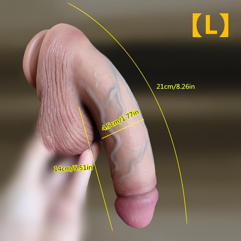 4 Sizes Ultra-Soft Realistic Silicone Dildo, Natural Flexible Design, Prominent Vein Texture, Strong Suction Cup, Premium Liquid Silicone Collection