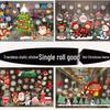 Christmas Static Cling Ornament Set: Snowman, Train, Candy, Reindeer, Tree, and Snowflake Decals