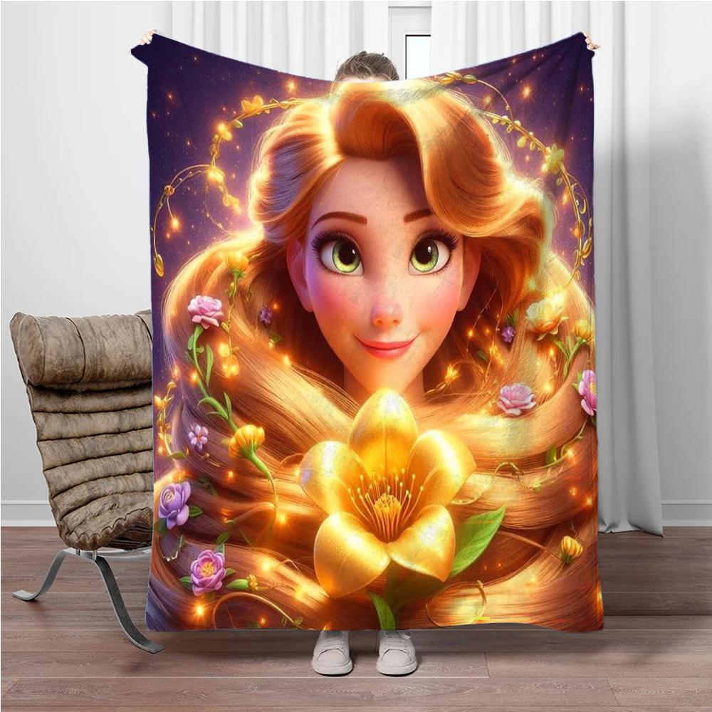 Kreslená Rapunzel Flanelová deka Dětská teplá měkká deka na pohovku postel Krycí deka Vhodná k narozeninám Suvenýry Dárky