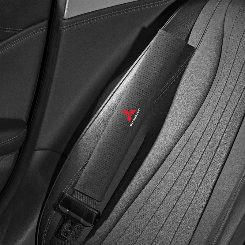 

2PCS Suede Car Seat Belt Protection Cover for Mitsubishi Ralliart ASX OTO Lancer9 Colt V33 Cordia Pajero Outlander Eclipse чёрный