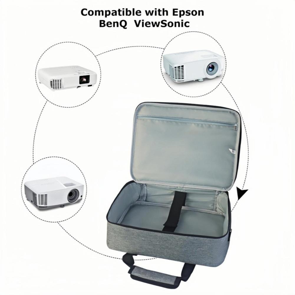 1PC Projector Carrying Case 34.6*27*8cm For-VIEWSONIC Projector Carrying Case Bag With Accessories Storage Pockets Tools Bags