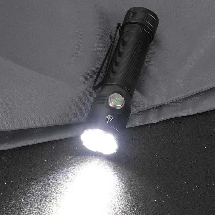 ET20 2050LM C Rechargeable Flashlight 6 Light Modes Memory Function Magnetic Base Clip Waterproof Heavy Duty EDC Work Light