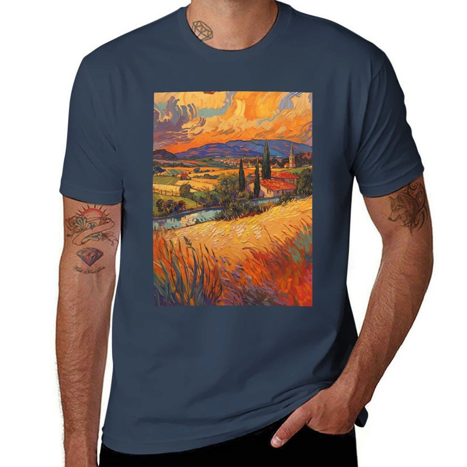 Tuscan Rolling Hills (Variation) TShirt Fashion Simple Casual Tee Shirt S
