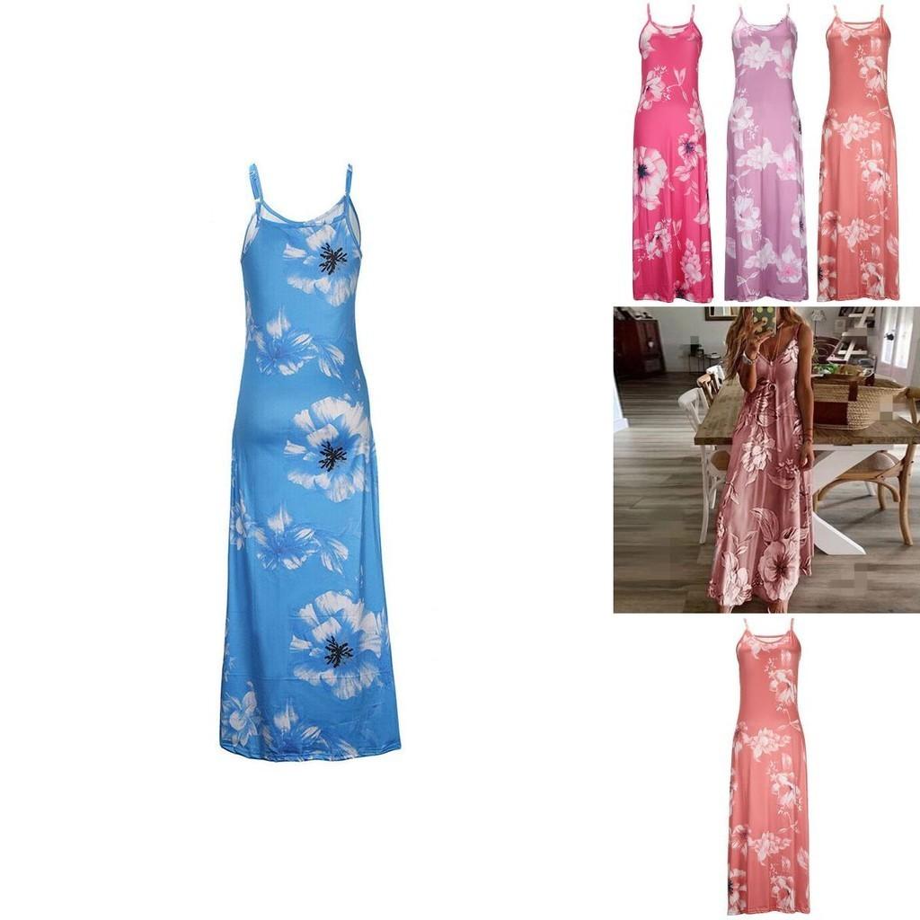 Women's Oversized Floral Printed Sleeveless Maxi Dress For Summer Holidays
