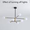 6/8 Heads LED Ceiling Lamp for Living Room Nordic Dome Light Home Decoration Lighting Natural Light Lighting Chandelier
