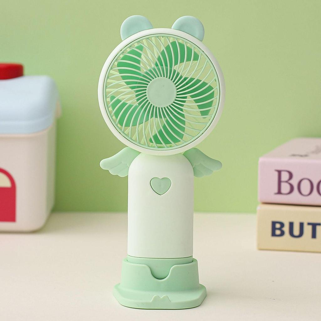 USB Rechargeable Portable Mini Fan with Light - Strong Wind, Desktop & Outdoor Use