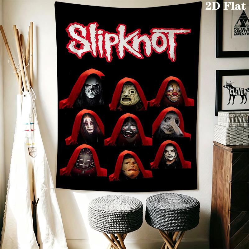 Slipknot Wall Tapestry Bold Room Tapestry Background Cloth Fashion Print Atmospheric Background Cloth Wall Covering Decoration Home Decor