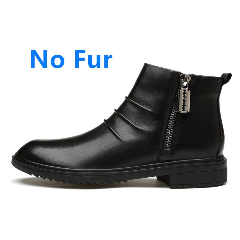 Winter Boots For Men Luxury Chelsea Shoes Fashion Side Zipper Genuine Leather Business Dress Men'S Boots Handmade Casual Shoes