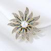 Lanhao Sunflower Pearl Brooch – Trendy Women's Cardigan Pin