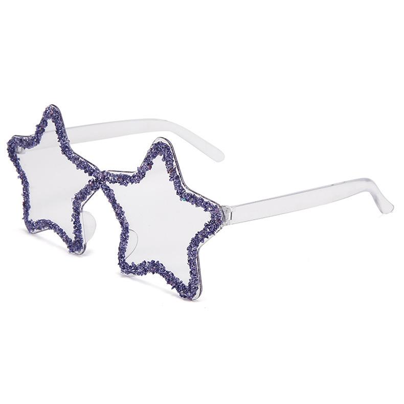 

Star Shaped Glitter Sunglasses For Women Colorful Candy Tones UV400 Protection Trendy Party Shades For Festivals KJ136