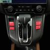 4PCS For Honda CR-V CRV 2017-20 Red Interior Gear Shift Box Gears Button Trim