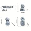 3pcs Japanese Monk Statue Praying Zen Sandstone Mini Baby Buddha Idol Figurine for Wealth Good Luck Bosatsu Feng Shui Home Décor