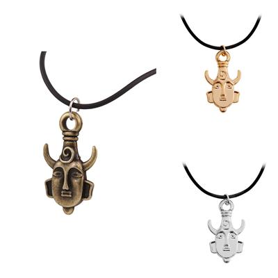 Necklace Men's And Women's Accessories Retro Alloy Leather Rope Pendant Ornaments