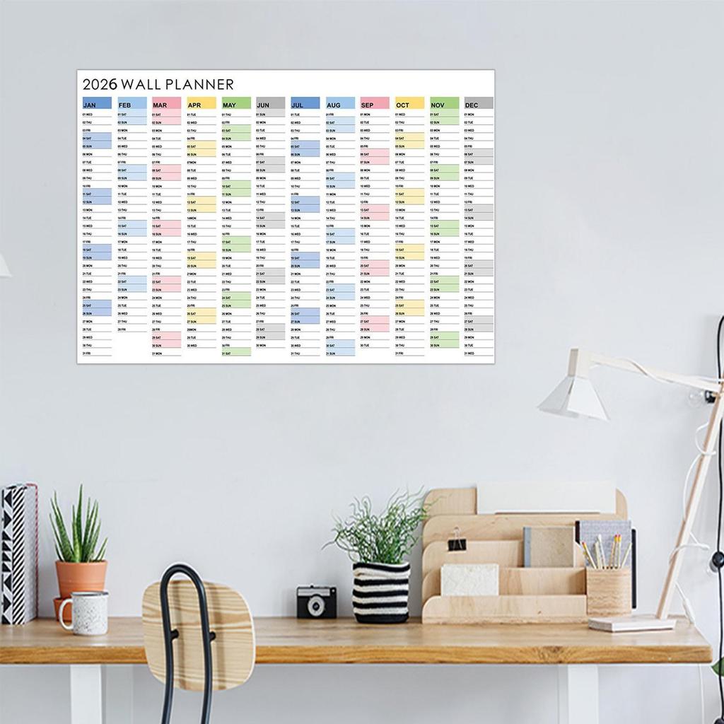 2026 Wall Calendar 2026 Yearly Wall Calendar Daily Planner Decorative Planning Poster 12 Month Big Aesthetic Planner Home Decor