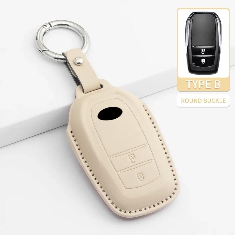 2/3 Tasten Auto Schlüsselhülle Schale Fob für Toyota Prius Camry Corolla CHR C-HR RAV4 Land Cruiser Fernbedienung Schlüsselanhänger PU Zubehör