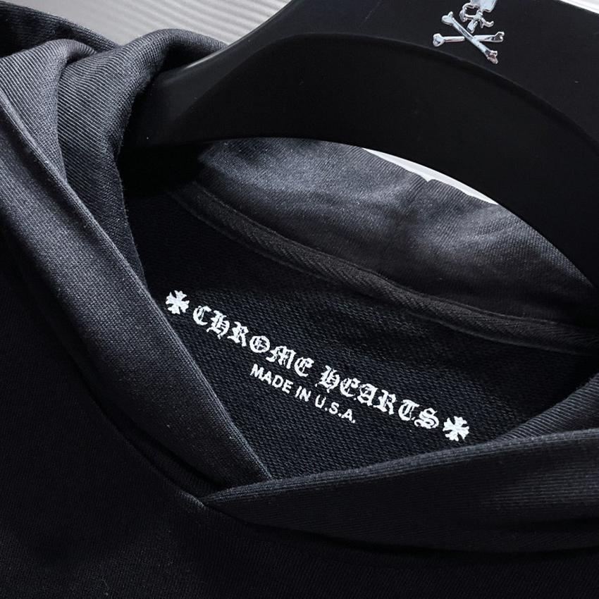 8398 CHROME HEARTS 2025 New Spring and Autumn Plus-size Thin Style Classic Style Logo Hooded Sweatshirt for Couples
