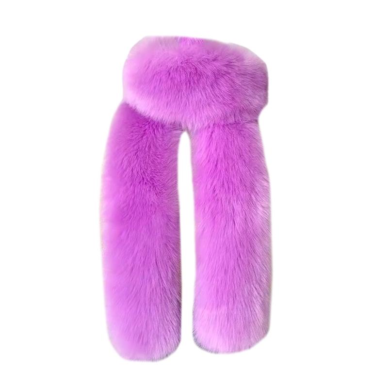 Luxurious Faux Furs Scarf Collar Long Neckerchief Shawl Wrap for Women Winter Warmth Evening Party Fuzzy Stoles Shrug