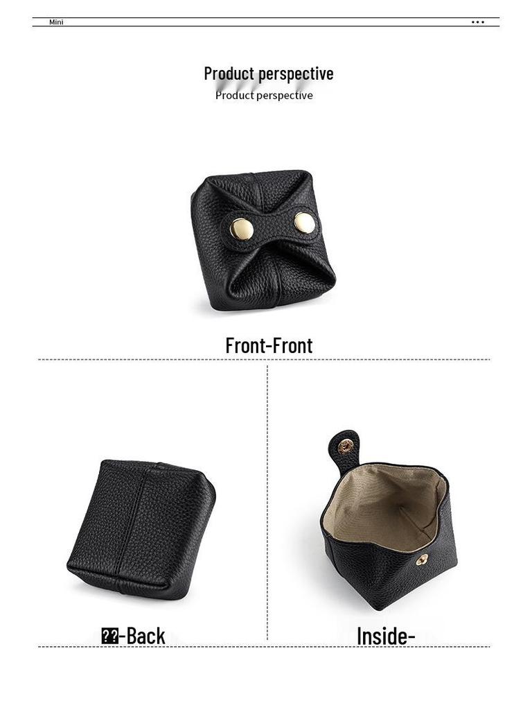 Stylish Mini Cowhide Coin & Lipstick Purse for Women