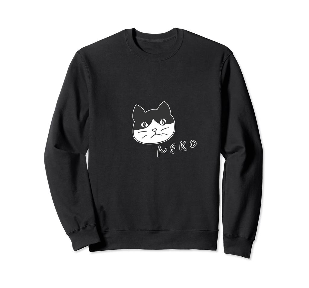 Cat Hachiware Grumpy Cat Simple Pencil Drawing Style Sweatshirt - neko, [Animal Friends] Face, Illustration,