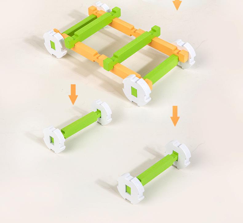 Luban Čep a dlab Dřevěná stavebnice: Dětská DIY vzdělávací montáž chatky