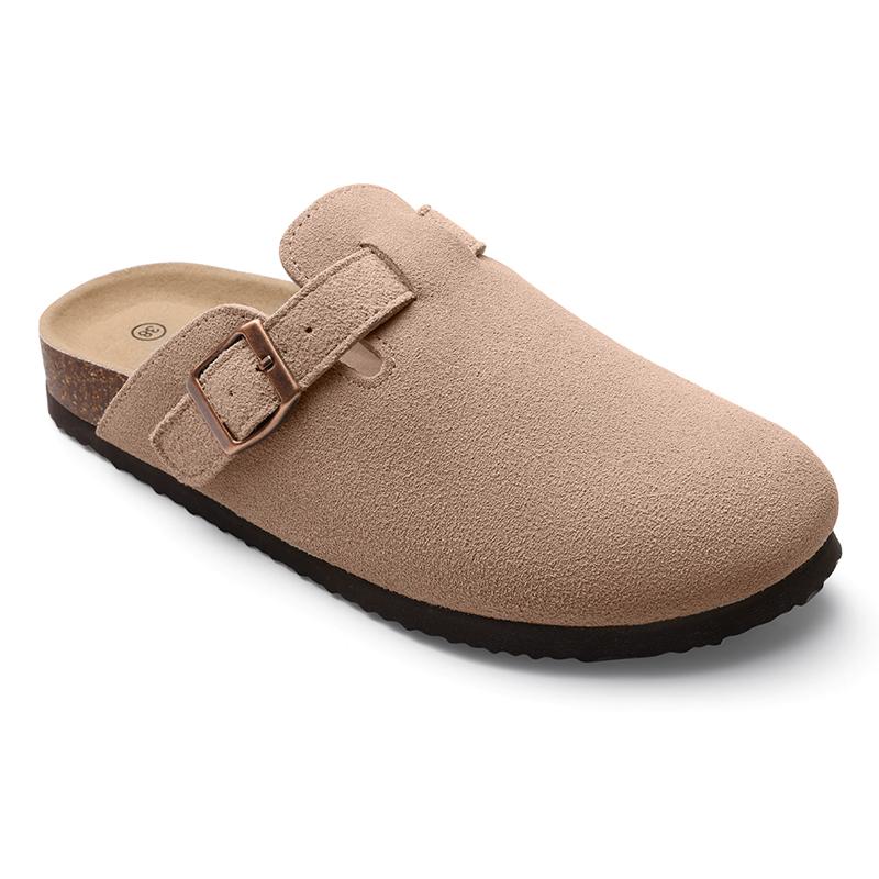 Fashion Smile PoP New Cork Clogs Slippers For Women Suede Clogs Slippers Fashion Brand Beach Slippers Outdoor Antiskid Home Slippers